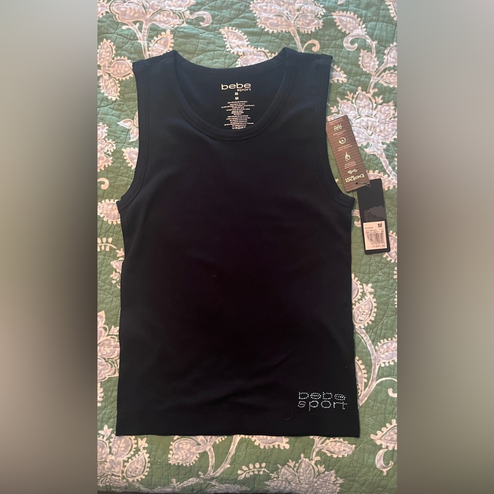 Bebe Sport Black Sleeveless Top